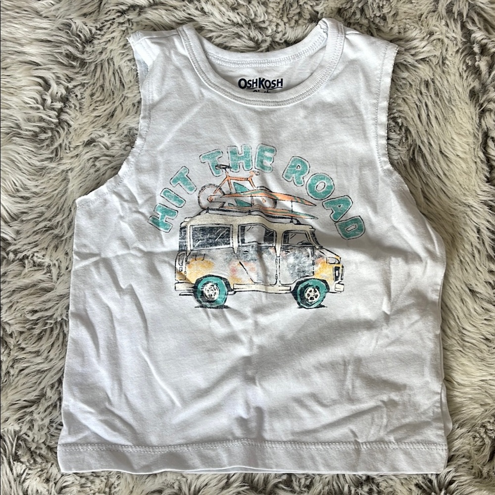 OshKosh B'gosh Light Blue Tank Top with Graphic Print